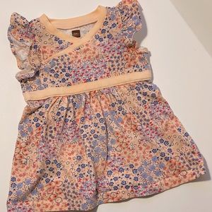 Tea Collection Wrap Neck Dress 3-6M